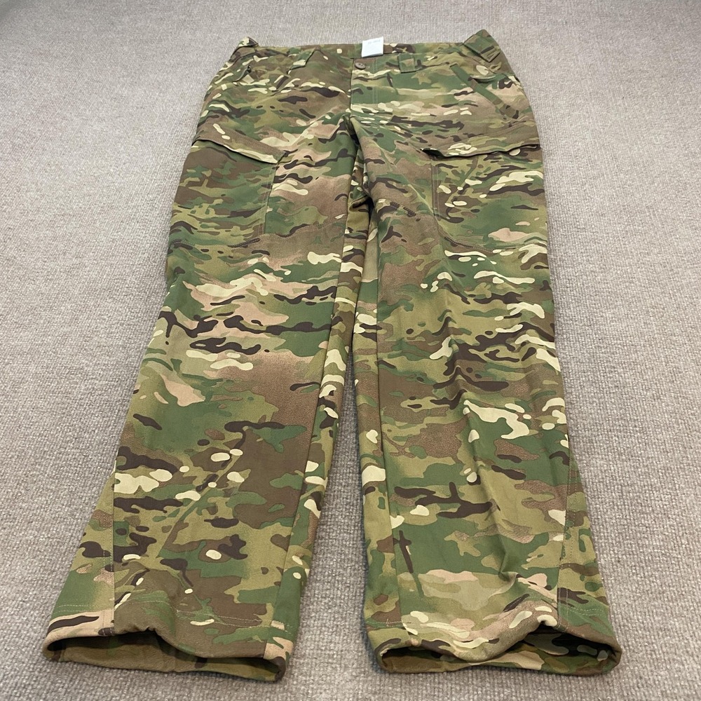 Massif Pants Mens Large Camo Flame Resistant Cargo Softshell FR Army Gorpcore